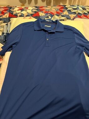 Jack Nicholas Men's Solid Blue Performance Polo - Lightweight Comfort